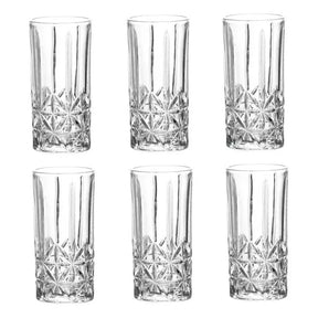 Jogo De Copos De Vidro 6 Peças 350ml Casambiente Requinte