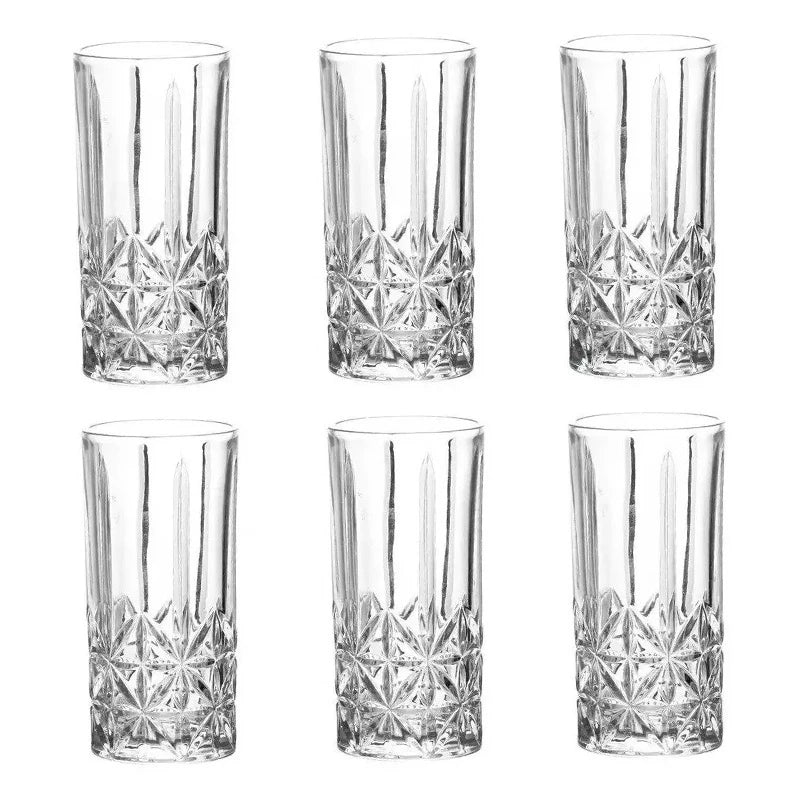 Jogo De Copos De Vidro 6 Peças 350ml Casambiente Requinte