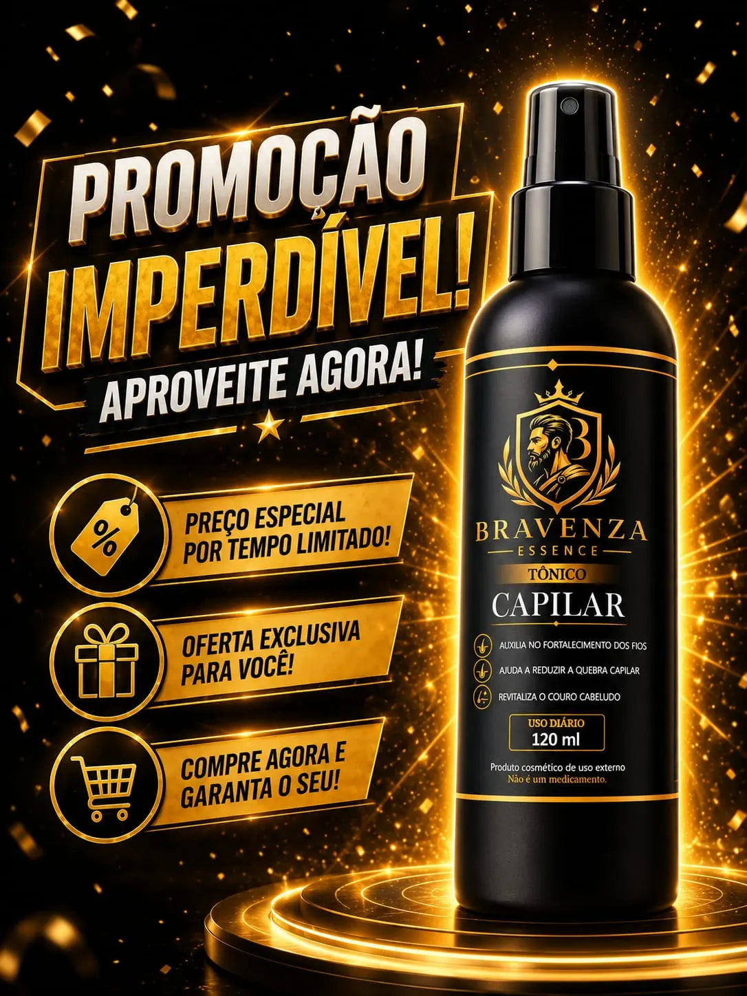 Frasco Spray Barba Cabelo Bigode Envio Imediato