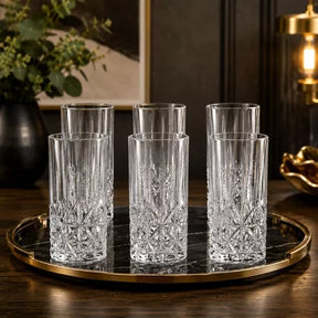 Jogo De Copos De Vidro 6 Peças 350ml Casambiente Requinte